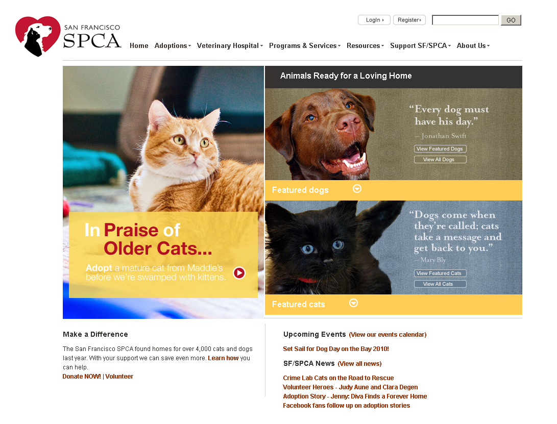 San Francisco SPCA Homepage