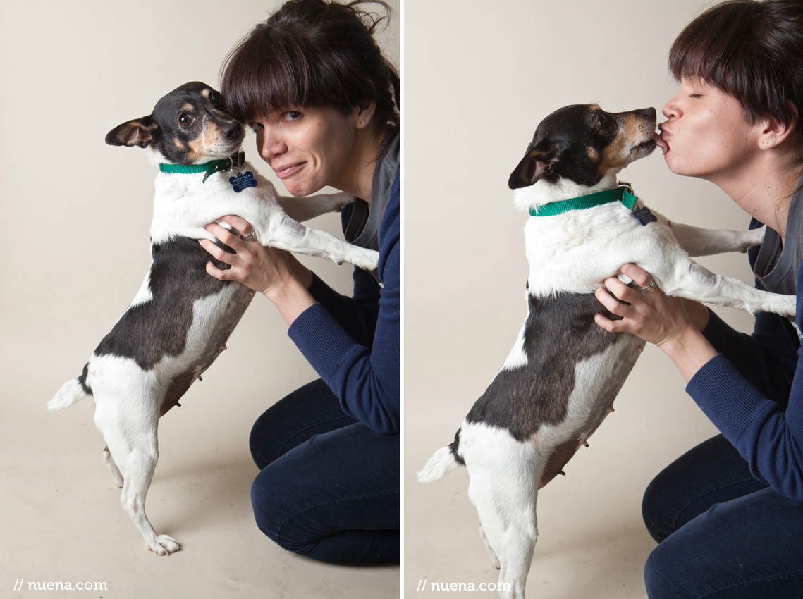 Annie from Muttville with Julie the Rat Terrier | Nuena Photography