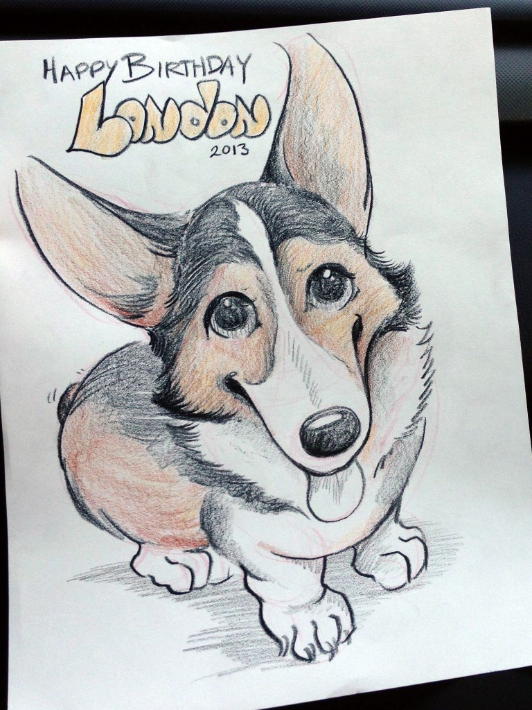 Caricature - London the Corgi | Nuena Photography by Kira Stackhouse